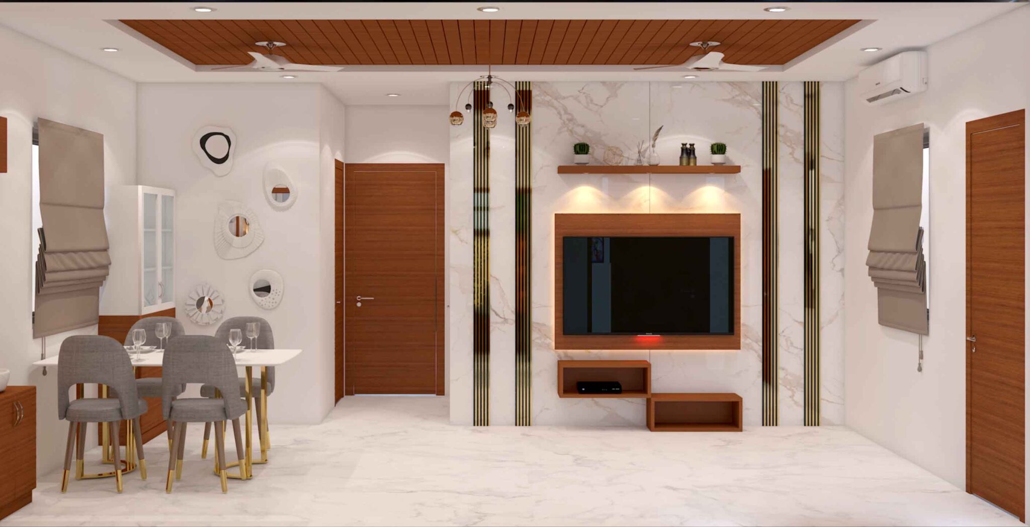 Living room interior designs by interiors designers in hyderabad