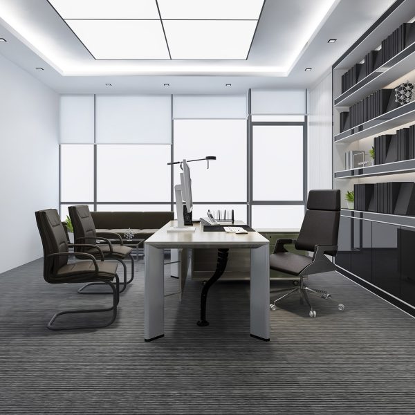 3d rendering luxury business meeting and working room in executive office